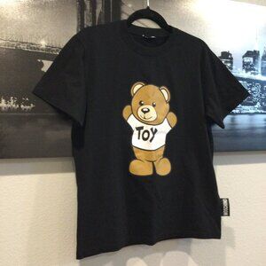 Moschino Black Teddy Bear Logo Teen T-Shirt